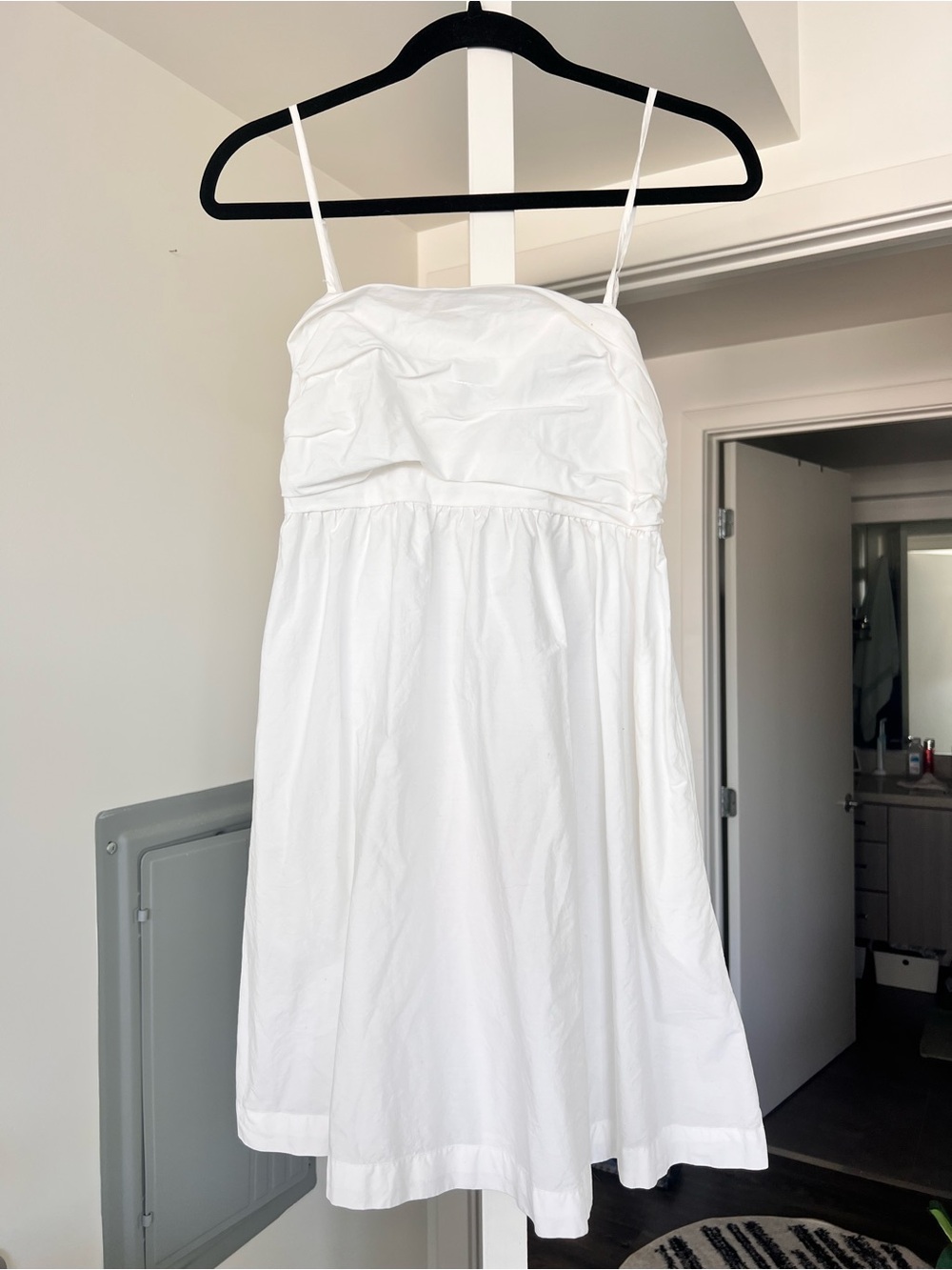 A New Day by Target Poplin Cotton Mini Dress White Size XS